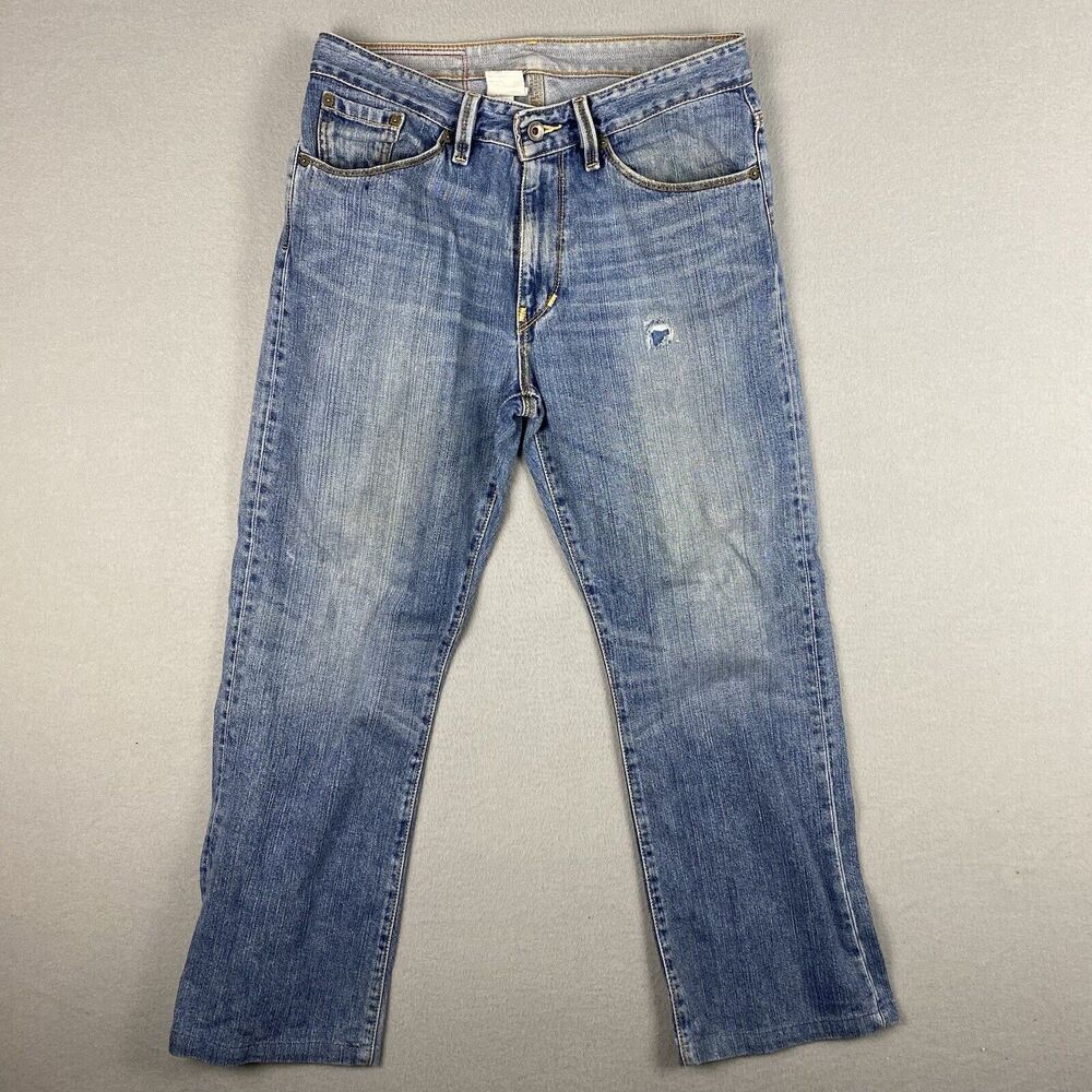 X2 Jeans M22 Bootcut Jeans Men's 31Wx30L Light Wash Denim Distressed